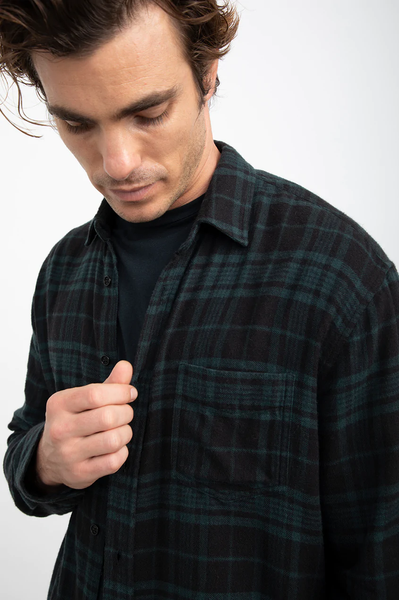 Rails Men's Lennox L/S - Emerald Shadow
