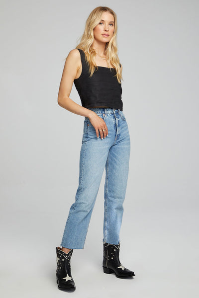 Saltwater Luxe Soleil Solid Tank Top in Black