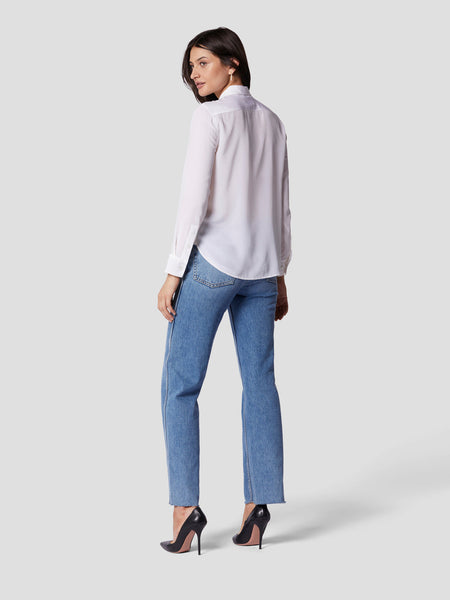 Equipment Leema silk long slv button down in bright white