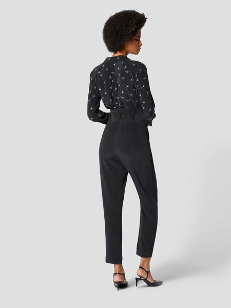 Equipment Keira Long Sleeve Shirt in True Black Multi