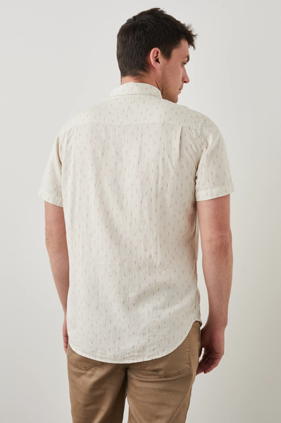 Rails Men's Carson S/S Shirt - Louis Leaf White Red