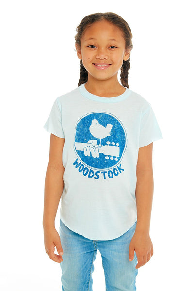 Chaser Girls Vintage Jersey S/S Crew Tee in Waterfall