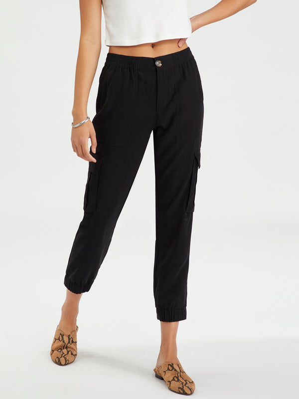 sanctuary The Harmony Drapey Cargo Pant in Black