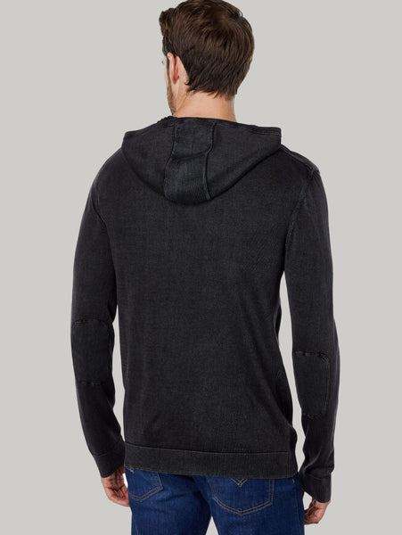 John Varvatos Canton Mercerized Pullover Hoody - Black