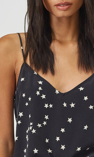 EQUIPMENT Layla silk star-print cami  in black