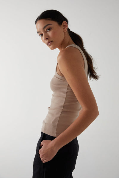 Velvet Cruz05 Modal Rib tank top in Nude