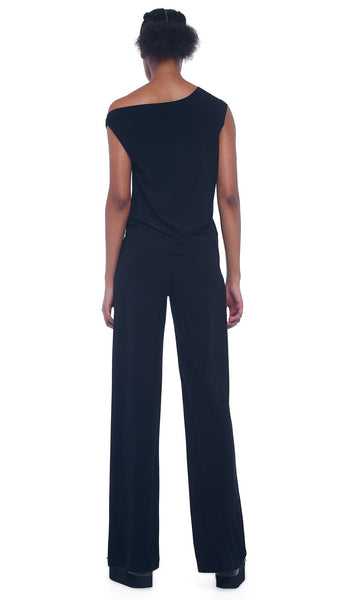 Norma Kamali Straight Leg Pant in Black