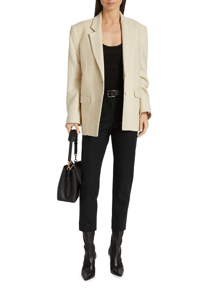 FRAME Le Crop Cigarette Trouser in Noir
