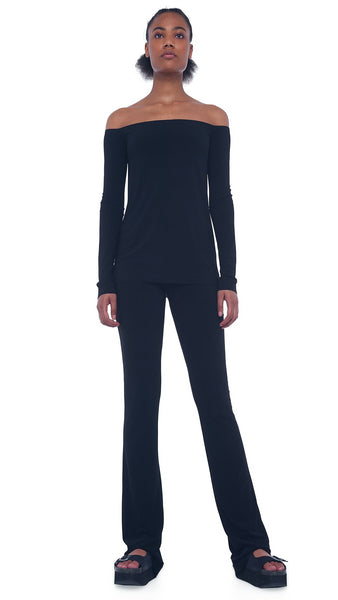 Norma Kamali Boot Pant in Black