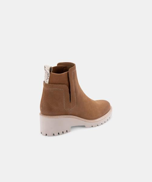 Dolce Vita Huey Booties in Whiskey Nubuck