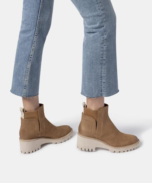 Dolce Vita Huey Booties in Whiskey Nubuck