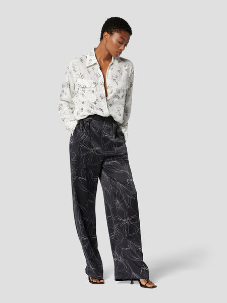 Equipment Signature Shirt in White Blurred Stars Print