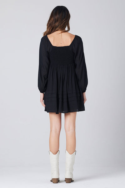 Saltwater Luxe Sydnie Long Sleeve Dress in Black