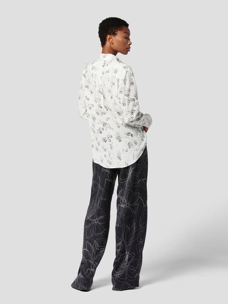 Equipment Signature Shirt in White Blurred Stars Print