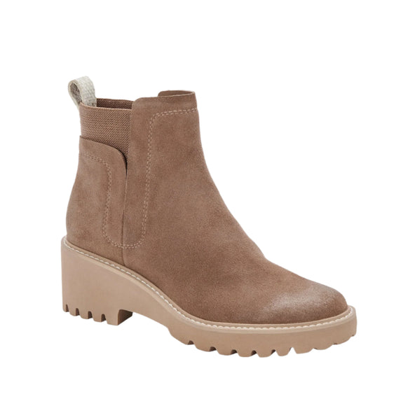 Dolce Vita Huey Waterproof Booties in Mushroom Suede