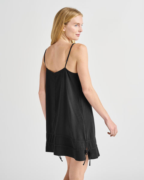Splendid Myah Viscose Lyocell Halter Dress in Black