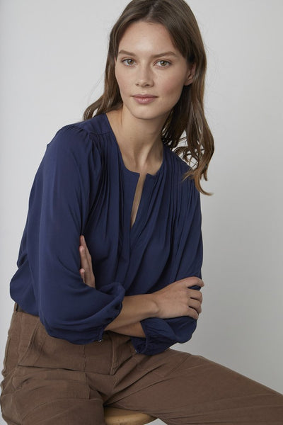 Velvet Eliza Rayon Long Sleeve Top in Postman