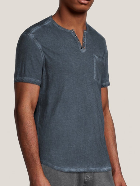 John Varvatos Elgin Grommet SS Henley - Indigo