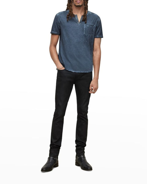 John Varvatos Elgin Grommet SS Henley - Indigo