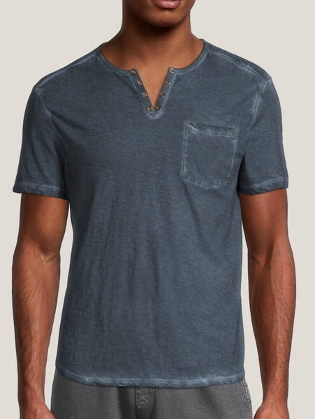 John Varvatos Elgin Grommet SS Henley - Indigo