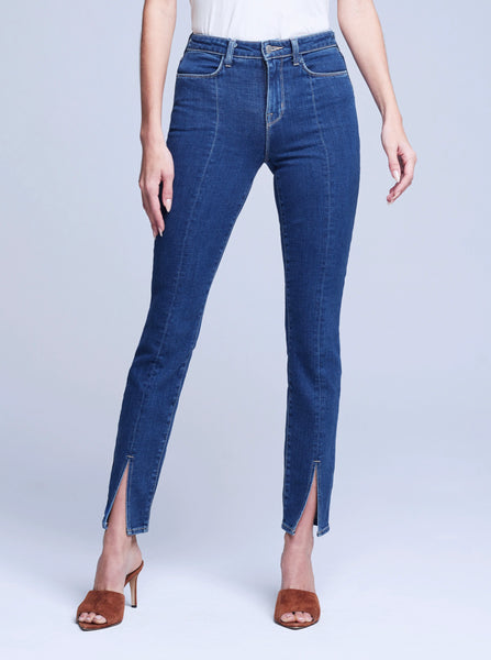 L'AGENCE Jyothi Hi Rise Split Ankle jean in Durango