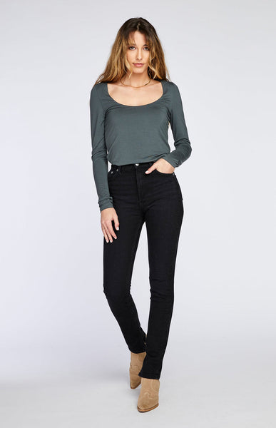 Gentle fawn Iris Ecovera Long Sleeve Top in Spruce