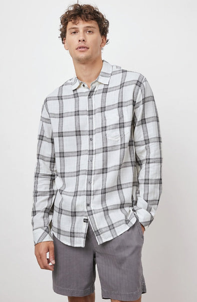 Rails Men's Wyatt L/S - White Mirror Melange
