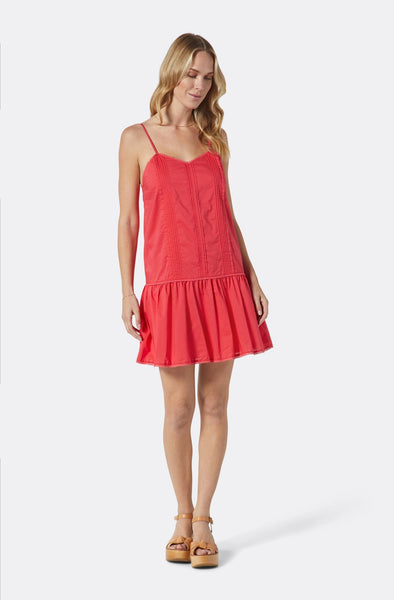 Joie Trinity cotton tank dress in teaberry