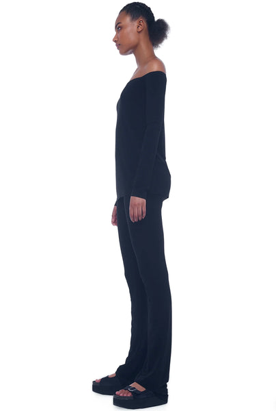 Norma Kamali Boot Pant in Black