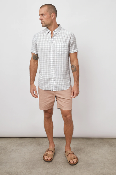 Rails Men's Fairfax S/S Shirt - Grey Gingham Melange