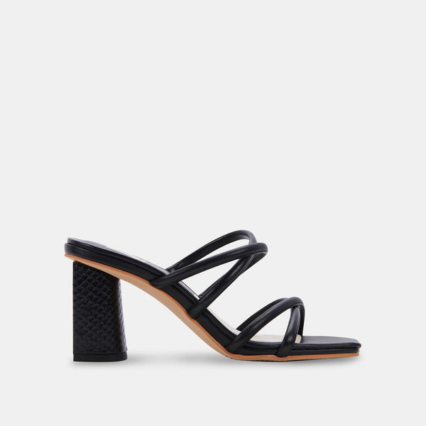 Dolce Vita Patsi double cross strap heel in black leather