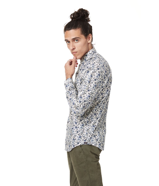 Good Man Brand LS Print Shirt Off White Spider Floral