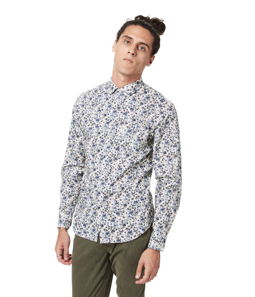 Good Man Brand LS Print Shirt Off White Spider Floral