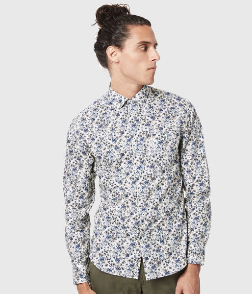 Good Man Brand LS Print Shirt Off White Spider Floral