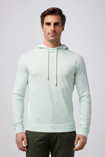 Good Man Brand LS Hoodie Soft Slub - Blue Glass