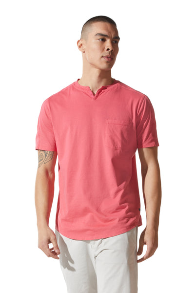 Good Man Brand SS Notch Neck Crew - Watermelon