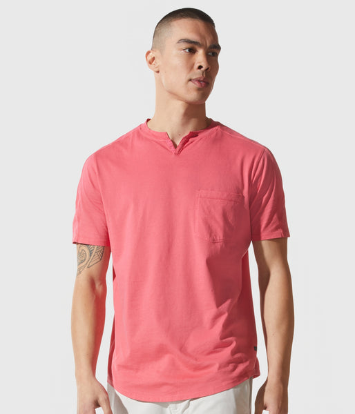 Good Man Brand SS Notch Neck Crew - Watermelon