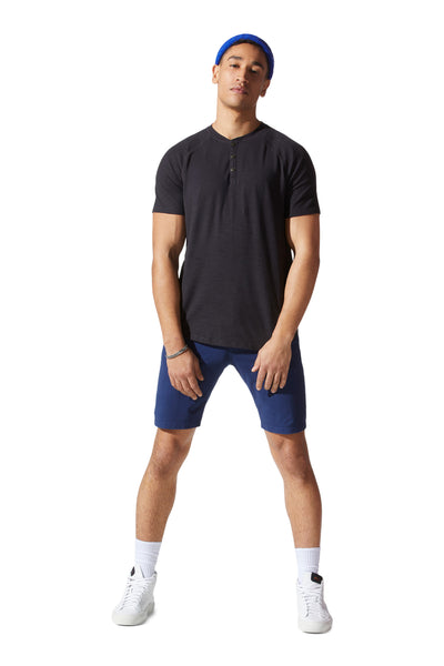 Good Man Brand SOFT SLUB JERSEY LEGEND HENLEY - Black