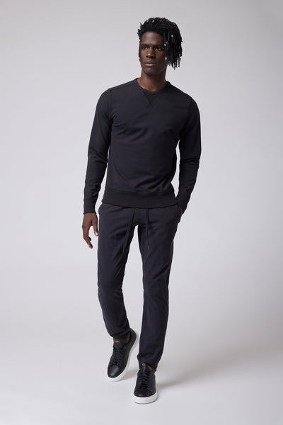 Good Man Brand Flex Pro Jersey Crew Sweatshirt - Black