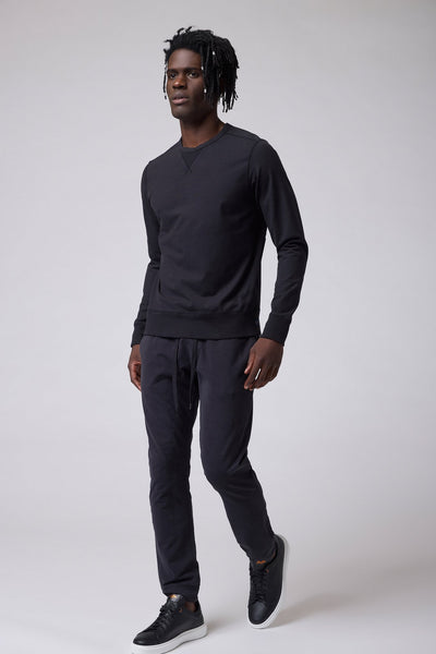 Good Man Brand Flex Pro Jersey Crew Sweatshirt - Black