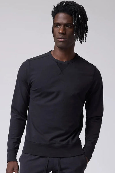 Good Man Brand Flex Pro Jersey Crew Sweatshirt - Black