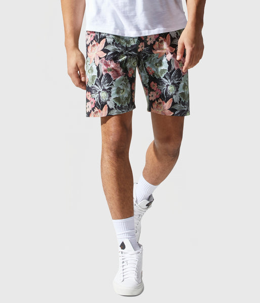 Good Man Brand FLEX PRO JERSEY TULUM Short - Charcoal Miami Magnolia