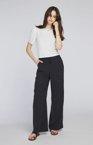 Gentle Fawn Chase Tencel Rayon Drawstring Pant Black