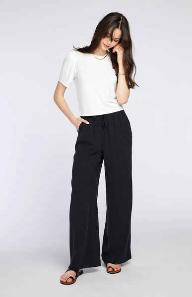 Gentle Fawn Chase Tencel Rayon Drawstring Pant Black