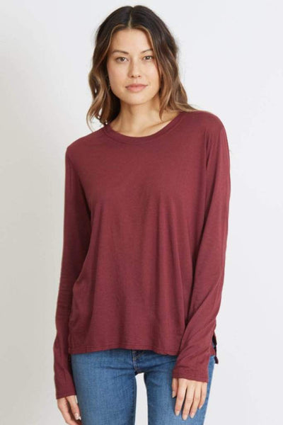 goodhYOUman Suzanne long sleeve t-shirt in Crushed Berry