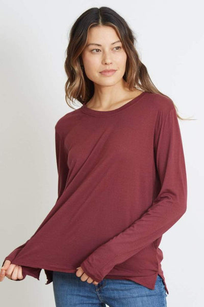 goodhYOUman Suzanne long sleeve t-shirt in Crushed Berry