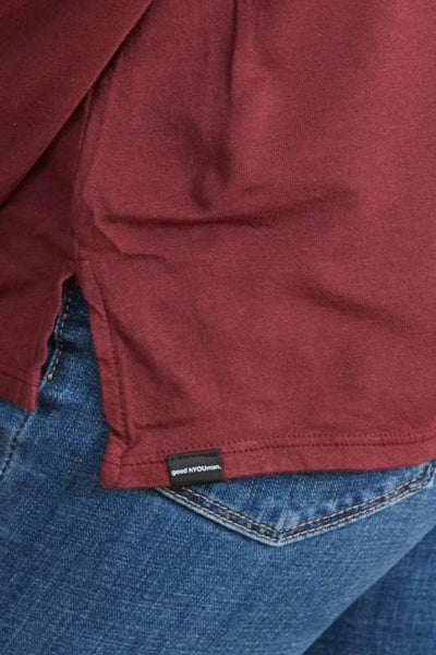 goodhYOUman Suzanne long sleeve t-shirt in Crushed Berry