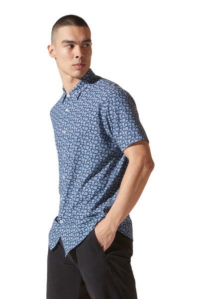Good Man Brand Flex Pro Lite Jersey Printed S/S Soft Shirt - Lyon's Blue Daisy Pop