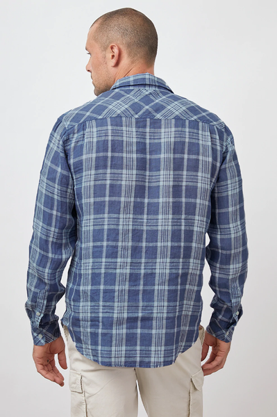 Rails Men's Havana L/S Shirt - Jade Steel