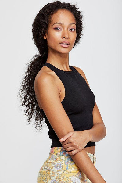 Free People Hayley Racerback Brami in Black
